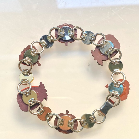 🚫SOLD OUT🚫Halloween Pumpkin & Moon Charm Bracelet - Spooky Season Jewelry - Picture 4 of 6